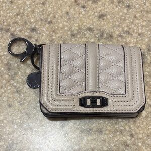 Rebecca Minkoff Quilted Leather Wallet in Taupe